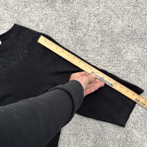 Dark Floral Paisley Top Womens 3X Plus Edgy Bohemian Grandma Goth Casula Comfy - Picture 5 of 9